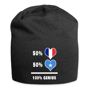 France et Somalie Genius / Cadeau - Bonnet en jersey - noir - Devant
