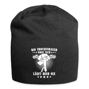 Trockenbaumonteur - Jersey-Beanie - Schwarz - Vorne