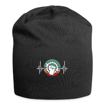 Machinist ECG Machine Operator HeartLine - Jersey Beanie - black - Front