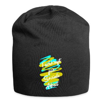 Soziale Arbeit - Jersey-Beanie - Schwarz - Vorne