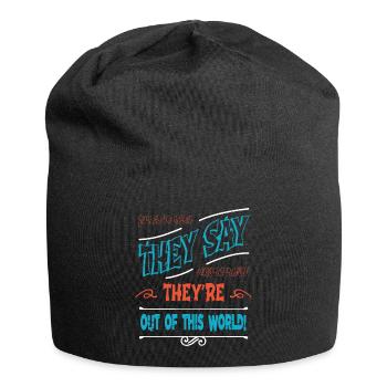 aesthetic alien pun ancient egyptian present idea - Jersey Beanie - black - Front