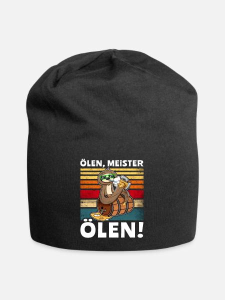 Heiraten Bier Faultier Junggesellenabschied - Jersey-Beanie - Schwarz