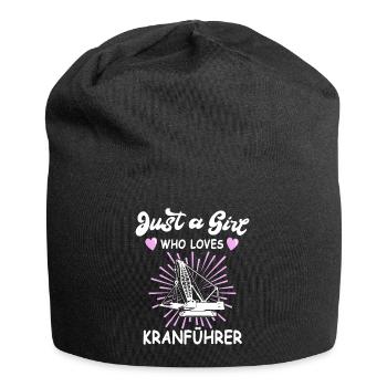 Kranführer Sprüche Kran Kranfahrer - Jersey-Beanie - Schwarz - Vorne