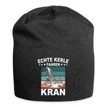 Kranführer Sprüche Kran Kranfahrer - Jersey-Beanie - Schwarz - Vorne