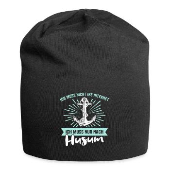 Husum Souvenir Husumer Nordsee - Jersey-Beanie - Schwarz - Vorne