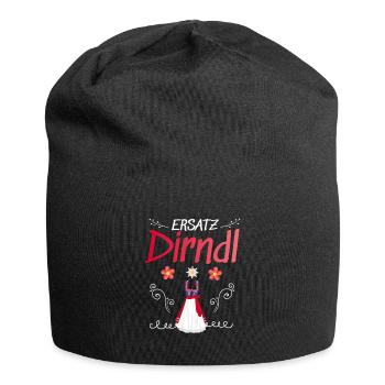 Dirndl Ersatz - Jersey-Beanie - Schwarz - Vorne