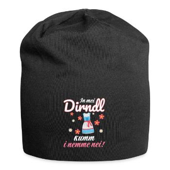 In Mei Dirndl Kumm I Nimma Nei | - Jersey-Beanie - Schwarz - Vorne