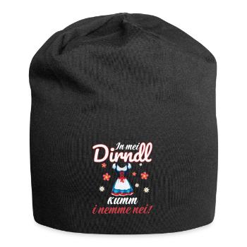 In Mei Dirndl Kumm I Nimma Nei | - Jersey-Beanie - Schwarz - Vorne