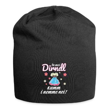 In Mei Dirndl Kumm I Nimma Nei | - Jersey-Beanie - Schwarz - Vorne