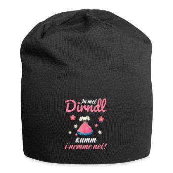 In Mei Dirndl Kumm I Nimma Nei | - Jersey-Beanie - Schwarz - Vorne