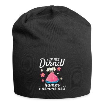 In Mei Dirndl Kumm I Nimma Nei | - Jersey-Beanie - Schwarz - Vorne