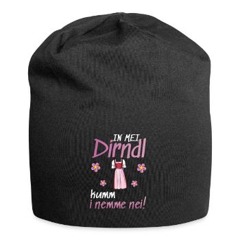 In Mei Dirndl Kumm I Nimma Nei | - Jersey-Beanie - Schwarz - Vorne
