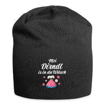 Dirndl Tracht | Mei Dirndl is in da - Jersey-Beanie - Schwarz - Vorne