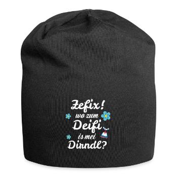 Dirndl Trachten Ersatz für - Jersey-Beanie - Schwarz - Vorne