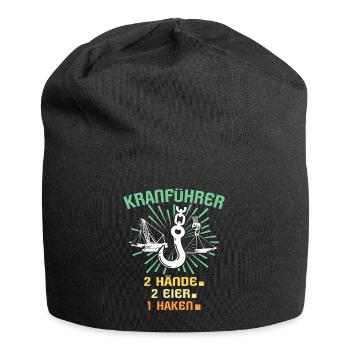 Kranführer Kran Kranfahrer - Jersey-Beanie - Schwarz - Vorne