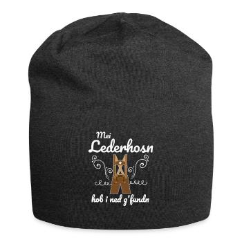 Trachtenshirt Herren Lederhosen - Jersey-Beanie - Anthrazit - Vorne