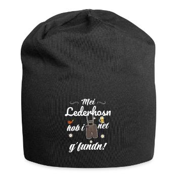 Trachtenshirt Herren Lederhosen - Jersey-Beanie - Schwarz - Vorne