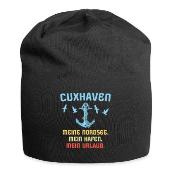 Cuxhaven Sprüche Cuxhavener Souvenir - Jersey-Beanie - Schwarz - Vorne