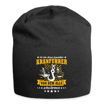 Kranfahrer Kran Legende Kranführer - Jersey-Beanie - Schwarz - Vorne