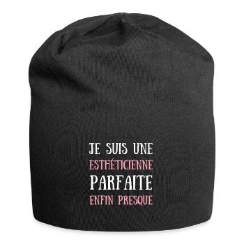 esthéticienne parfaite humour esthétique femme - Bonnet en jersey - noir - Devant