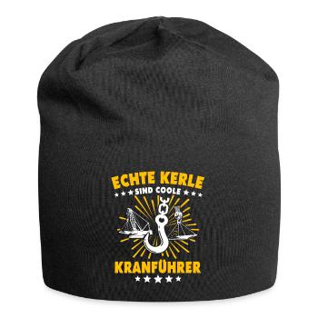 Kranführer Kran Bauarbeiter Kranfahrer - Jersey-Beanie - Schwarz - Vorne