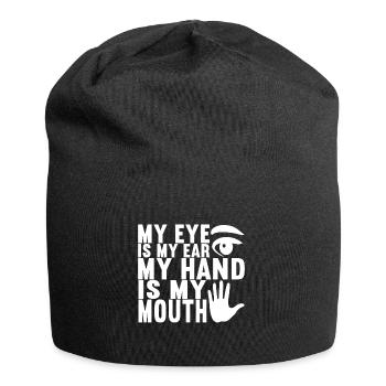 Sourds sourds-muets sourds sourds - Bonnet en jersey - noir - Devant