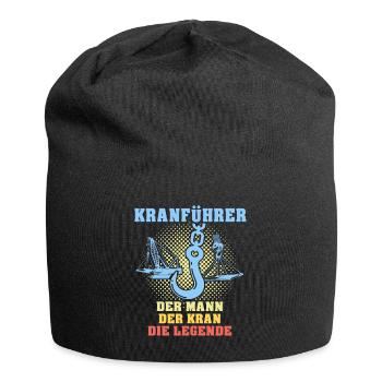 Kranführer Sprüche Kran Kranfahrer - Jersey-Beanie - Schwarz - Vorne