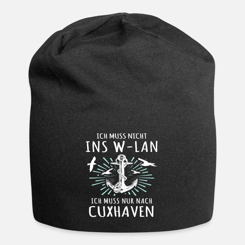 Cuxhaven Souvenir Cuxhavener Nordsee - Jersey-Beanie - Schwarz