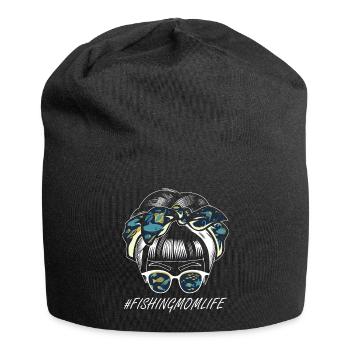 Pêcher Pêcheur Canne à pêche - Bonnet en jersey - noir - Devant