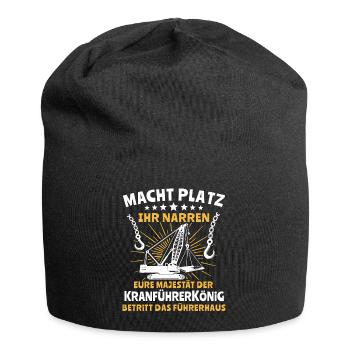 Kranführer Kran Kranfahrer Kranhaken - Jersey-Beanie - Schwarz - Vorne