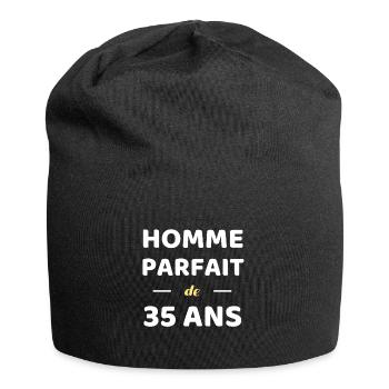 homme parfait de 35 ans cadeau anniversaire humour - Bonnet en jersey - noir - Devant