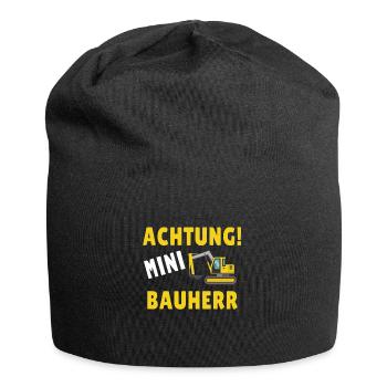 Kinder Bauleiter Bauarbeiter - Bauherr - Jersey-Beanie - Schwarz - Vorne