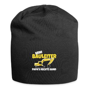 Kinder Bauleiter Bauarbeiter - Bauherr - Jersey-Beanie - Schwarz - Vorne