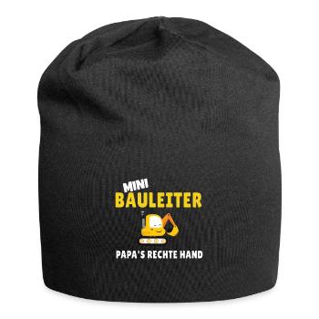 Kinder Bauleiter Bauarbeiter - Bauherr - Jersey-Beanie - Schwarz - Vorne