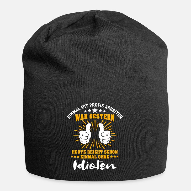 Einmal Mit Profis Arbeiten - Jersey-Beanie - Schwarz