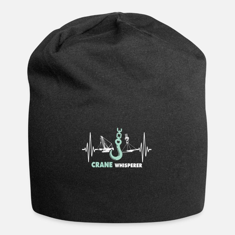 Kranführer EKG Kranfahrer Herzlinie - Jersey-Beanie - Schwarz