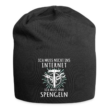 Spengler Sprüche Spengeln Bauspengler - Jersey-Beanie - Schwarz - Vorne