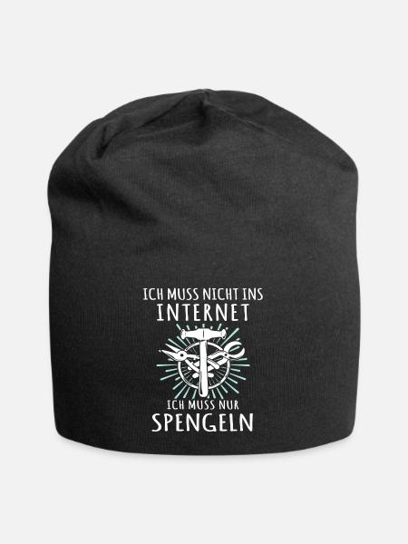 Spengler Sprüche Spengeln Bauspengler - Jersey-Beanie - Schwarz
