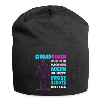 eisbaden eisbader-queen eisbad eiswasser - Jersey-Beanie - Schwarz - Vorne