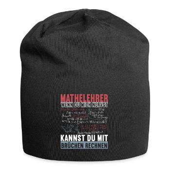 Mathe Mathelehrer - Jersey-Beanie - Schwarz - Vorne