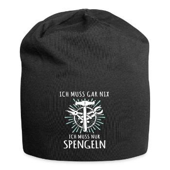 Spengler Sprüche Bauspengler - Jersey-Beanie - Schwarz - Vorne