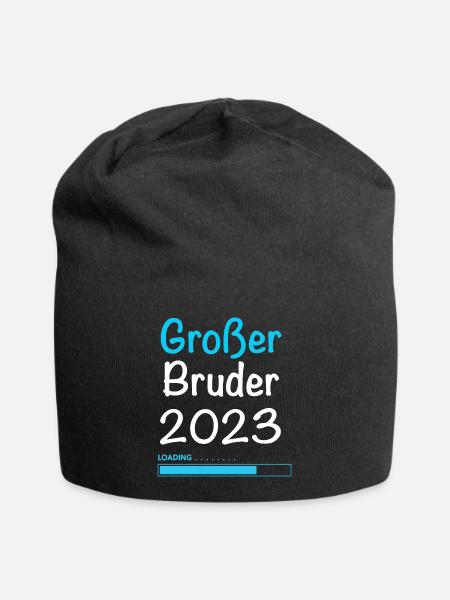 Großer Bruder 23 Weiß - Jersey-Beanie - Schwarz