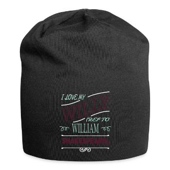 birthday present better books lover feminine - Jersey Beanie - black - Front