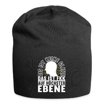 Glatze Glatzkopf - Jersey-Beanie - Schwarz - Vorne