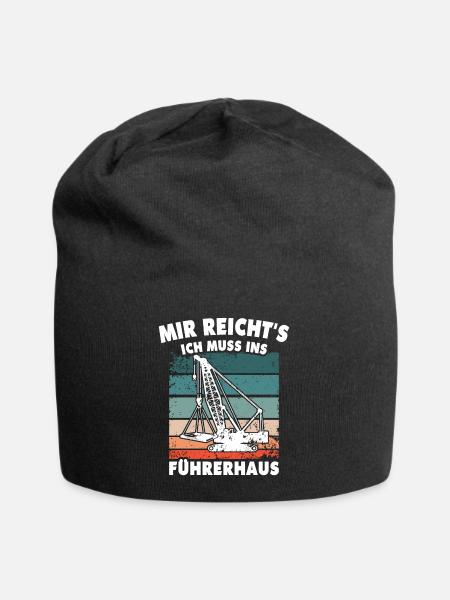 Kranführer Kran Kranfahrer - Jersey-Beanie - Schwarz