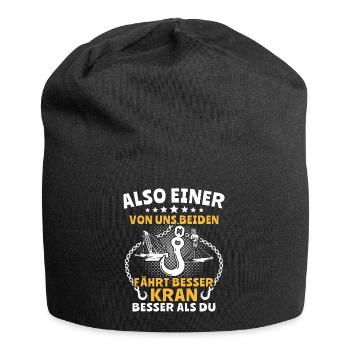 Kranführer Kran Kranfahrer - Jersey-Beanie - Schwarz - Vorne