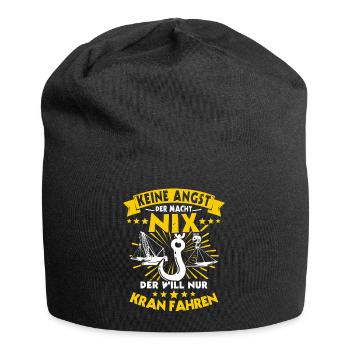 Kranführer Raupenkran Kranfahrer - Jersey-Beanie - Schwarz - Vorne