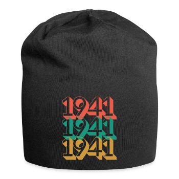 Anniversaire année 1941 / Vintage 1941 / Rétro 41 - Bonnet en jersey - noir - Devant
