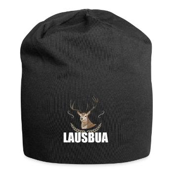 Lausbua Hirsch Lederhosen - Jersey-Beanie - Schwarz - Vorne