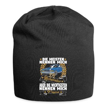 Kfz Mechatroniker Papa Vater Auto Schrauber - Jersey-Beanie - Schwarz - Vorne